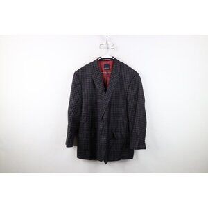 Daniel Hechter Paris Mens 50R Wool 2 Button Sport Coat Suit Jacket Blazer Plaid